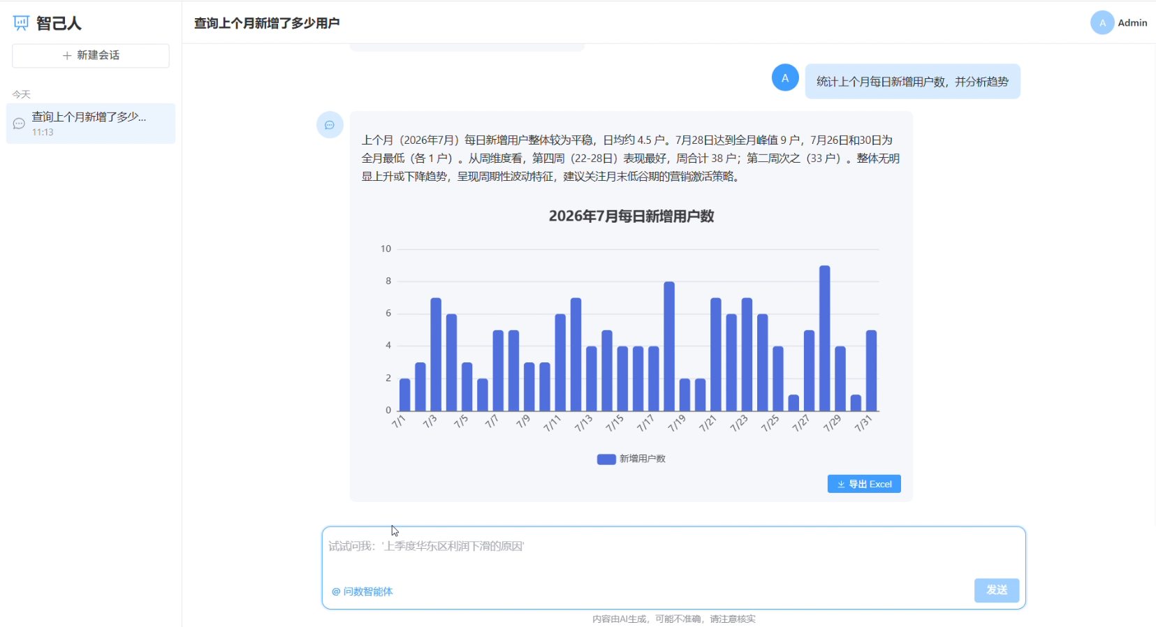 智己人-问数产品截图